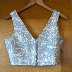 Madewell crop floral vest